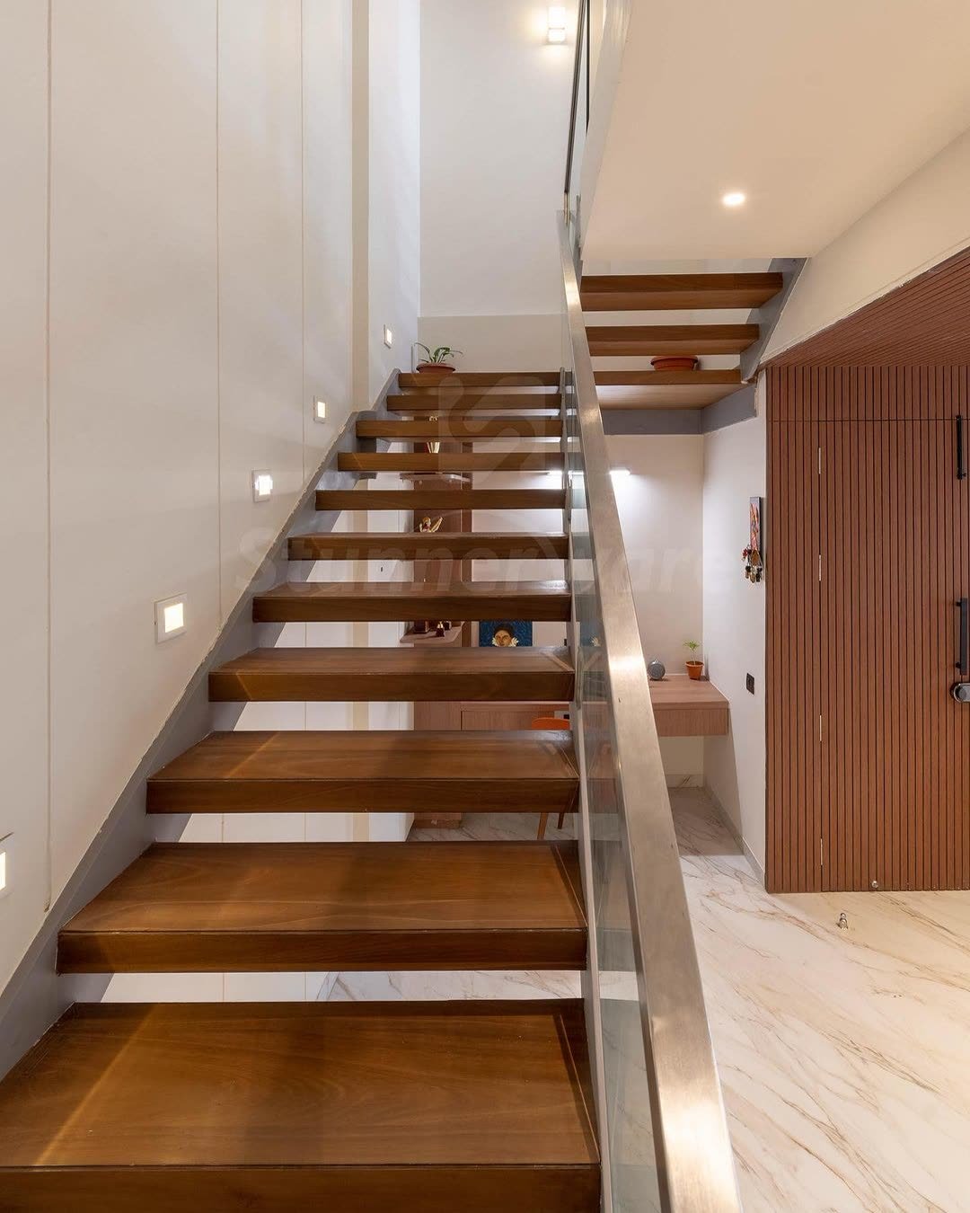 Timber staircase and landing — Joinery, Staircase